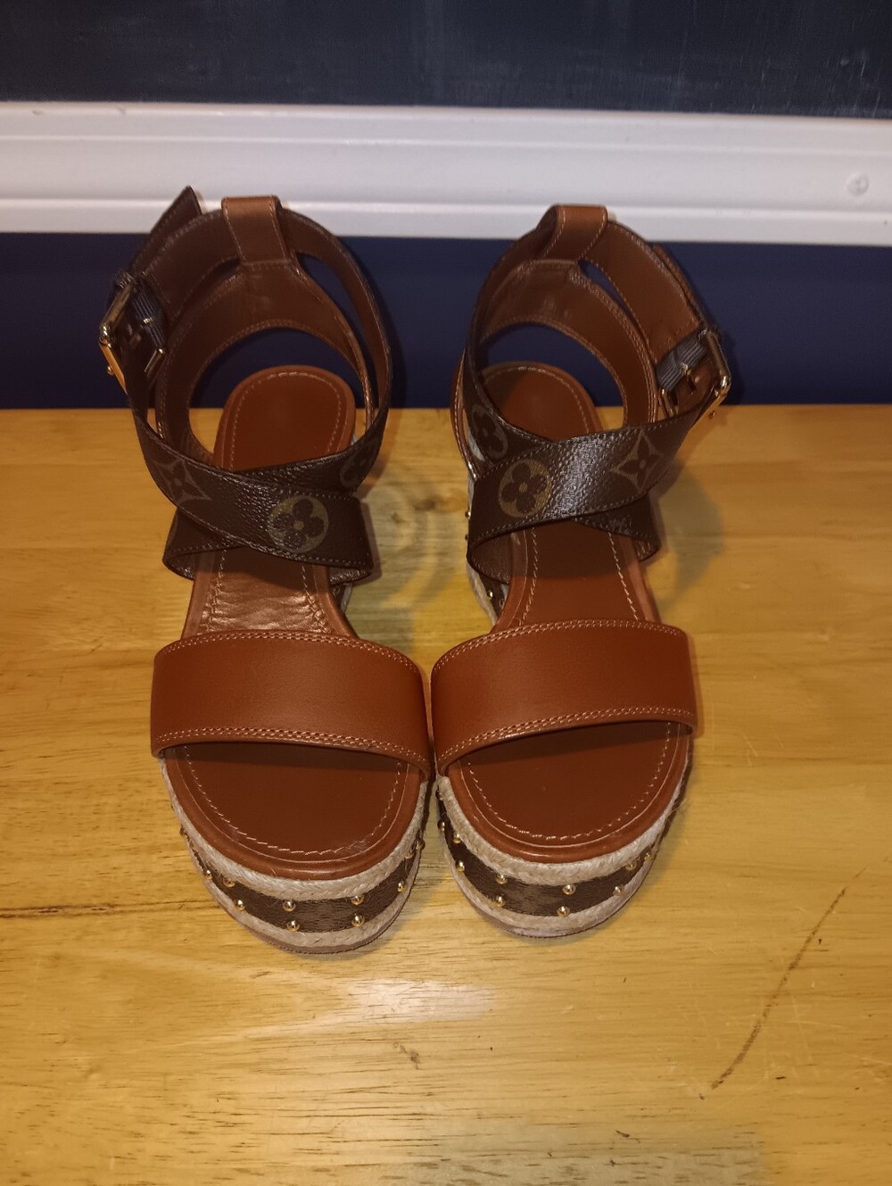 Louis Vuitton Ultra Rare Double Monogram Sandals Size 35 1/2
